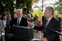 Kaiserlich geschlemmt am Kaiserstuhl: Bundespräsident Joachim Gauck und Ministerpräsident Winfried Kretschmann