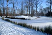 Harmonische Linienführung: der Fulwellpark im Winterkleid