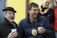 Rosenmontag in Umkirch: Bürgermeister Walter Laub und Gemeinderat Dr. Gerd Babucke