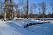 Spuren im Schnee: Der Fulwellpark im Winter