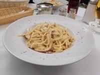 Spaghetti alla Carbonara“ aus Freiburger Restaurant