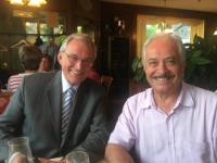 Freiburgs Nobel-Hotelier und Top-Gastronom Roland Burtsche zu Besuch beim Nobel-Italiner Francesco Caridi im San Marino.