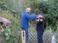 Jurte-Weihung: Eröffnungsrituals in Herbolzheim - mit Weihrauch für die Jurte-Besucher.