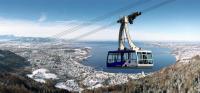 Die Pfänderbahn mit dem Ausblick auf den Bodensee im Winter