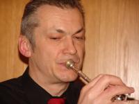 Joachim Hank, Mitglied beim Quintett "Brassociation" vom Musikverein.